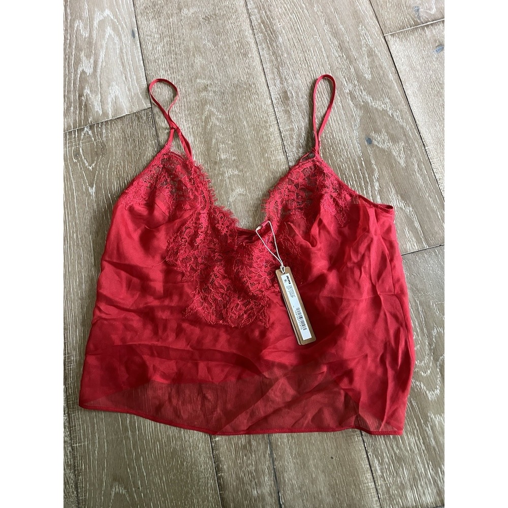 NWT Skims Romance‎ Lace Cami Tank Cranberry Red 9788W -top Only